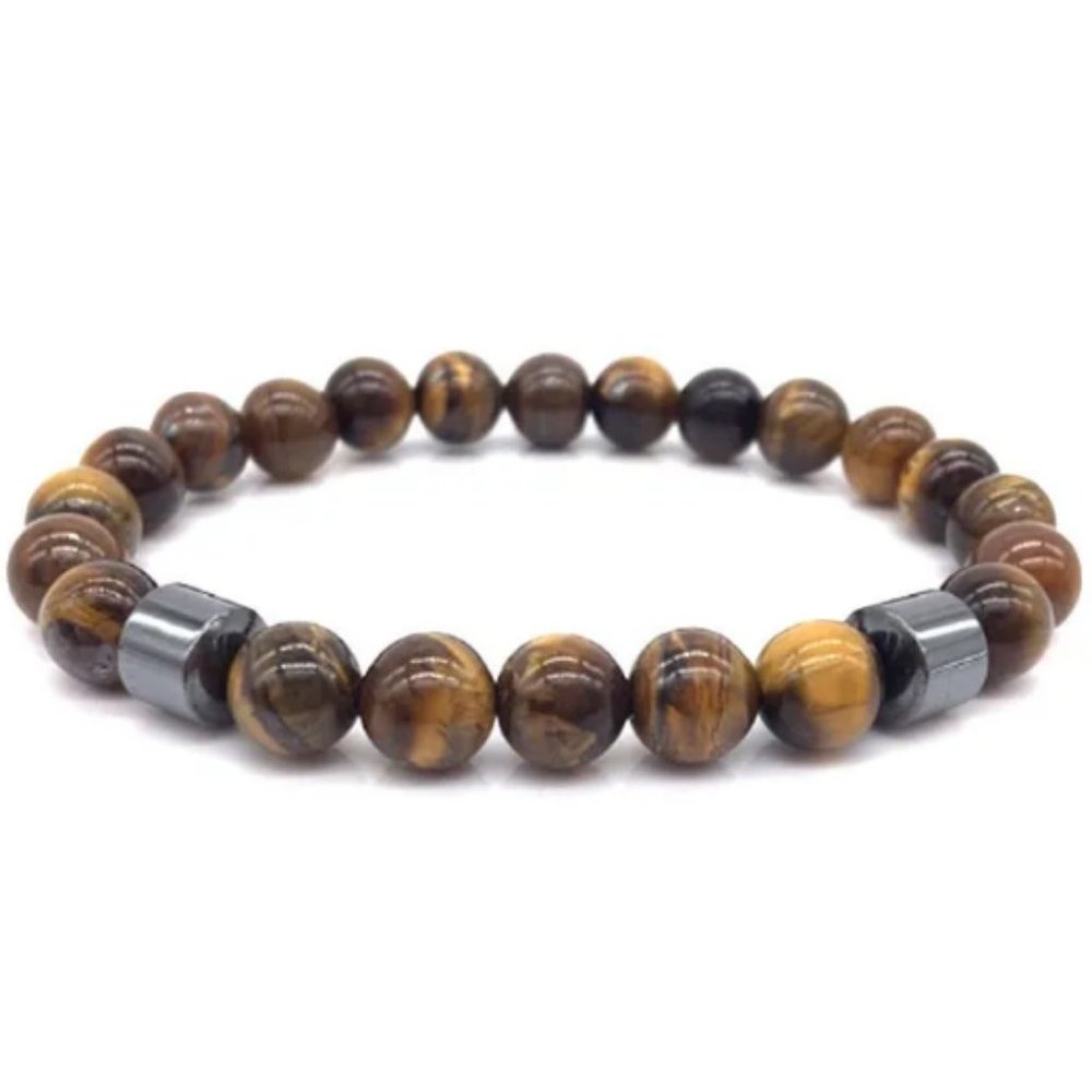 Tiger Eye Bracelet,Tiger Eye Gemstone Bracelet,8mm Beads,Good Luck Bracelet